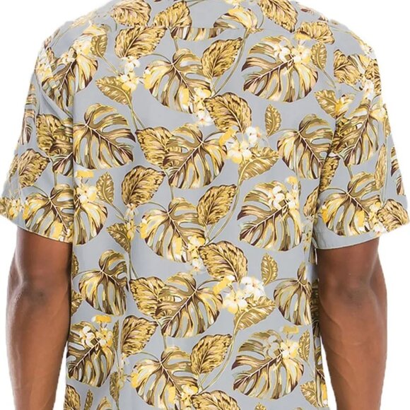 ✨NWT WEIV Men's Full Size Hawaiian Print Button Down Shirt Plus Size - Picture 3 of 3